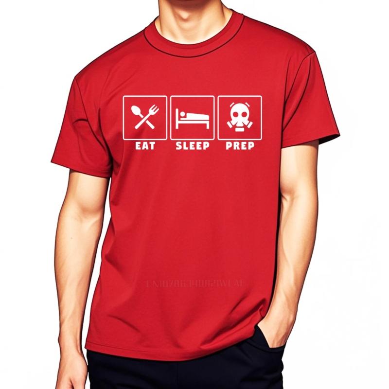 Men Cotton Tshirt Casual Summer Unisex T Shirt Eat Sleep Prep Short Sleeve New Arrived Oneck Tee Shirt Brand T Shirt for Man