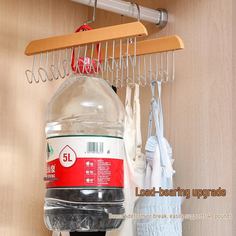Vintage-Style Rotating Plastic Hangers: 8 Hooks for Belts, Underwear, Camisoles, Hats, and Wardrobes