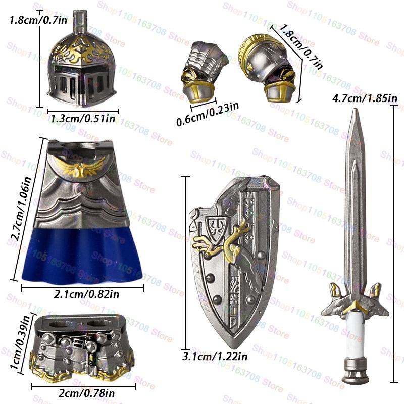 High-Standard-Quality Moc High-Quality Medieval High-Quality Knights Large Size High-Quality Armor High-Quality Swords High-Quality Shields