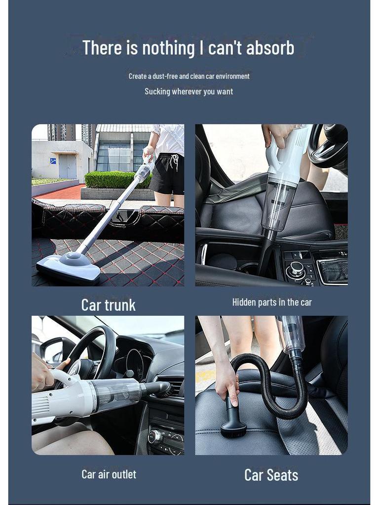 Suitu Cordless Mini Car Vacuum Cleaner - High Power, Super Silent Handheld Vacuum for Home