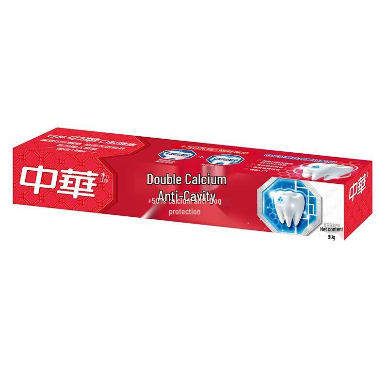 Zhonghua Double Calcium Anti-Cavity Fruit Flavor Toothpaste, 2x90g