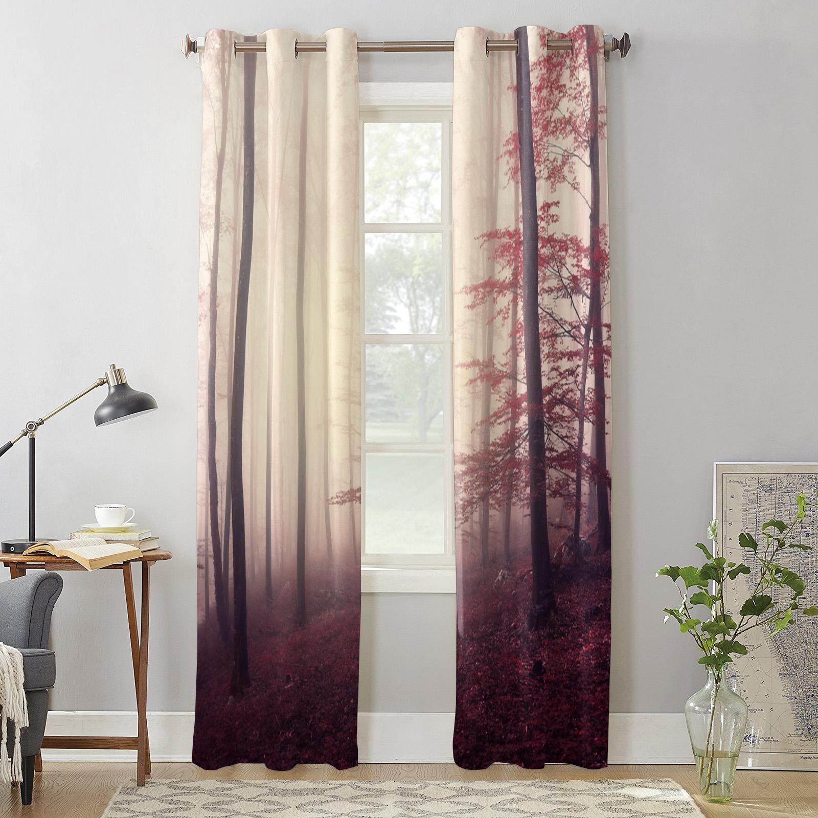 Лесная тема Осенняя тема Шторы для окон Спальня Гостиная Шторы для окон Кухня Украшения — фото 5