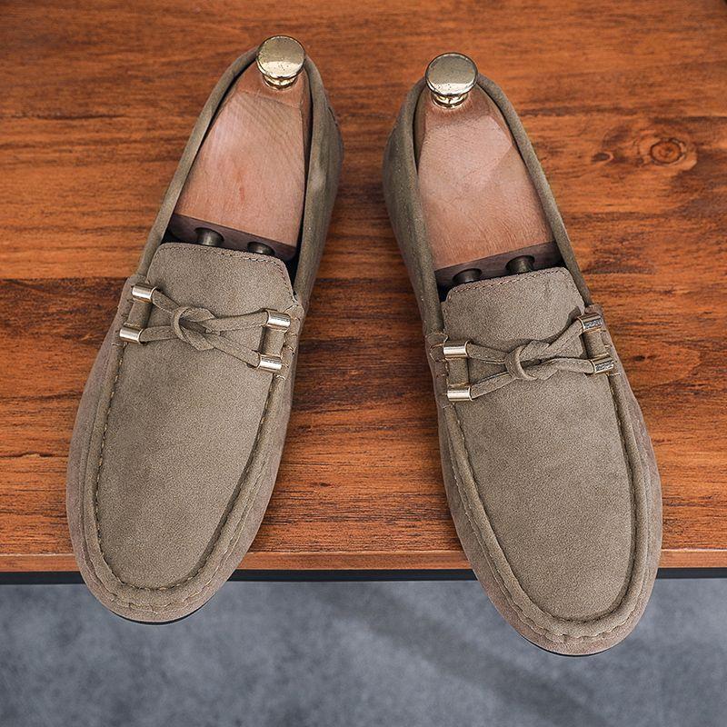 Fashion Work Low-Top Men's Leather Shoes Soft Suede Lightweight Legitimate In Promotion Classic Original Footwear Offer Male Casual Shoe