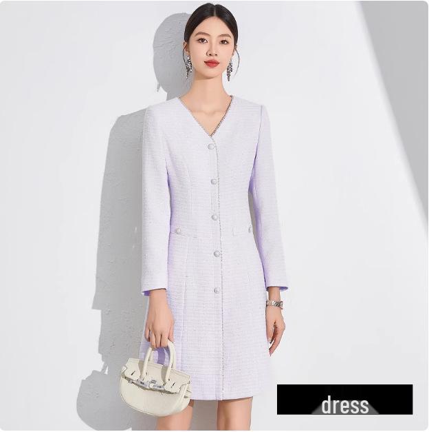 

Женское платье Aishangchen высокого класса розового цвета в стиле французской светской львицы средней длины - Коллекция начала весны 2025 года. XXXL