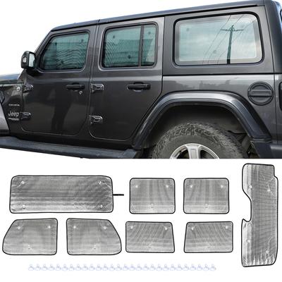 Car Curtain Anti-UV Window Sun Visor Cover Windshield Sunshade Insulation Pad for Jeep Wrangler JL 2018-2023 Interior Accessory