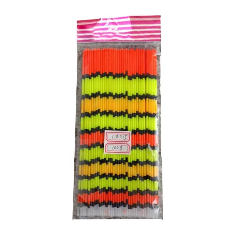 100Pcs Fishing Float Top Hollow Drift Tail Floats Tackle DIY Bold Tail Eye Catching Fishing Float Top Fishing Tool