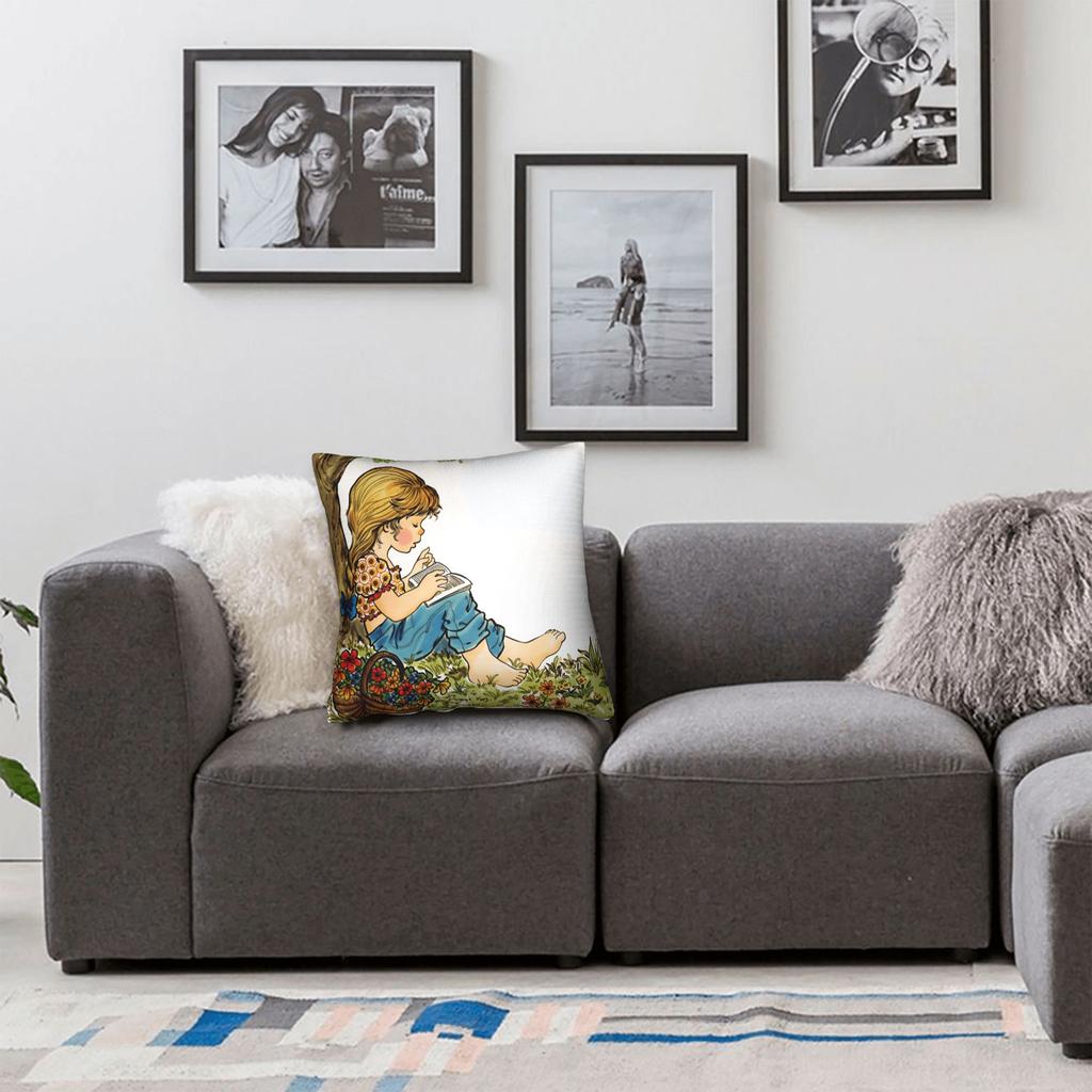 Art Sarah Kay Swing Girl Pillow Cover Comfy Cushion Cover Funny Pillow Case For Office Car Home Decor