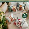 Christmas Style Small Animals Pillowcase Bedroom Sofa Cushion Cover 100% Polyester Living Room Cushion Pillowcase Home Decor