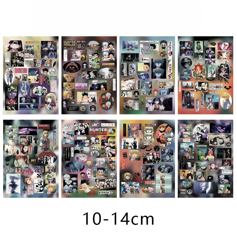 Anime Hunter X Hunter Sticker Sheet Cartoon Character Die Cut Stickers Waterproof PVC Decal For Phone Case Notebook DIY Gift
