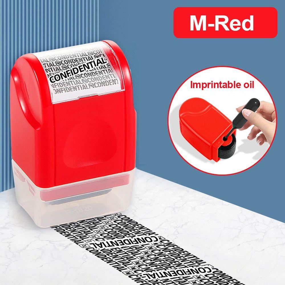 Durable Roller Identity Protection Stamps Privacy Protection Safety Confidential Stamp Portable ID Security Stamp