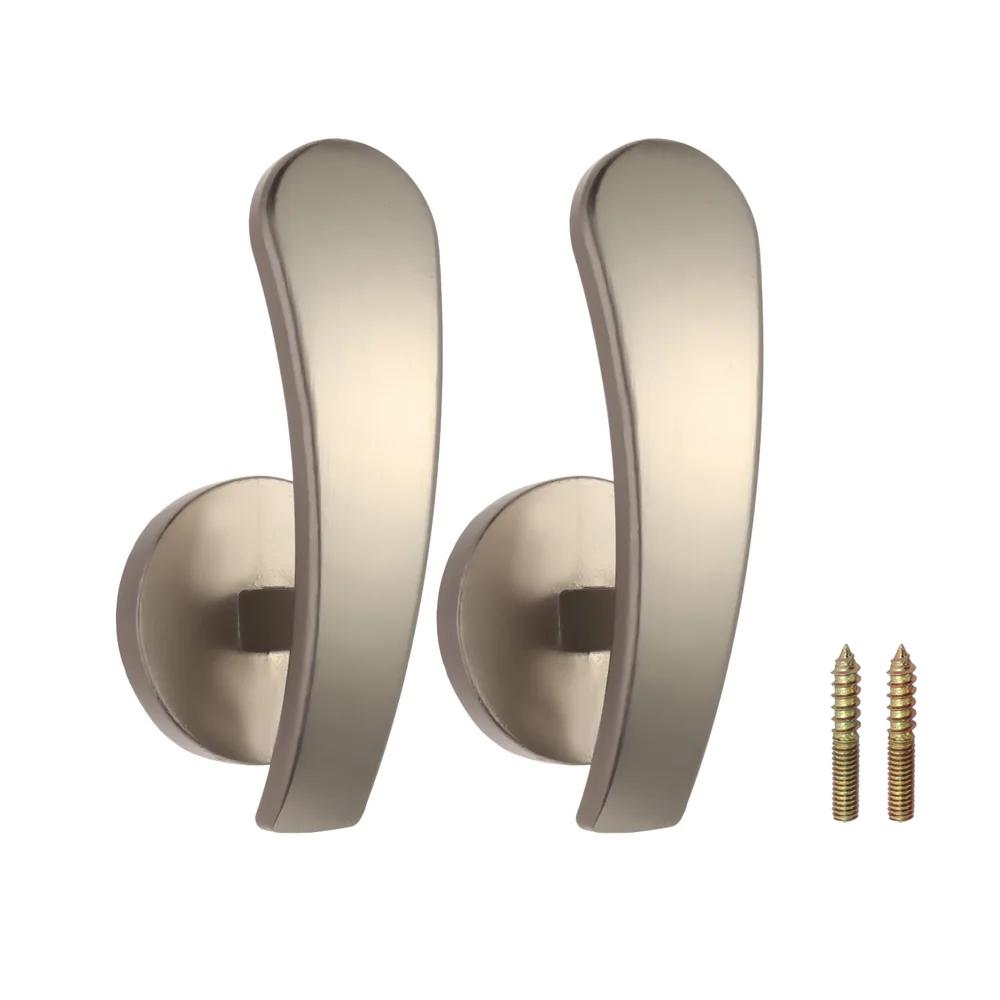 

2 шт./набір Ретро Тримач Практичний Міцний Тримач для штор Настінний вішак Підв язка для штор Настінні Металеві Гачки срібний