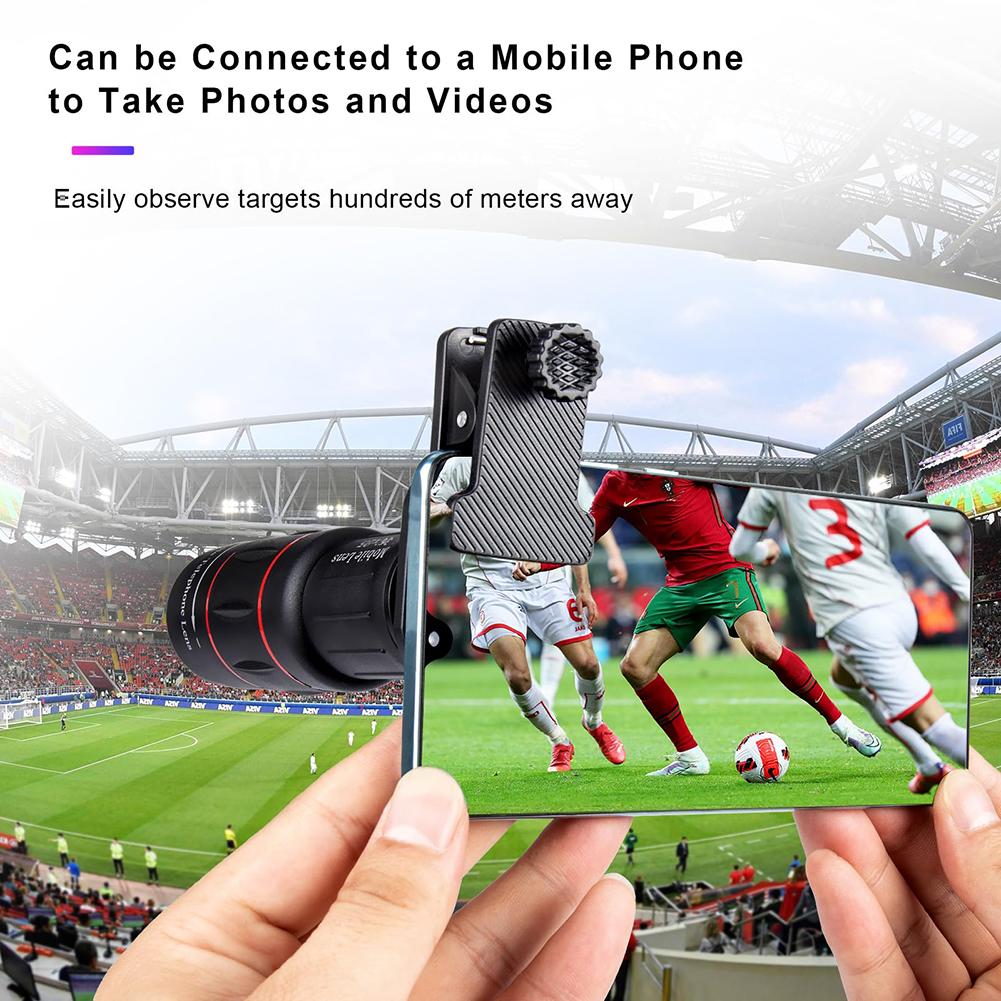 36x Monocular Telephoto Phone Lens With Phone Clip Phone Camera Lens With Tripod Zoom Cellphone Camera Lens For Android & Phone Part