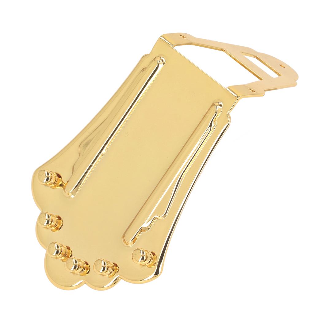 Guitar Tailpiece Replacement Solid Metal 6 Strings Guitar Trapezoidal Tailpiece for Archtop