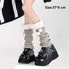 Lambswool Patchwork Knit Leg Warmer Elastic Foot Cover New Knitted Socks Sets  Autumn and Winter