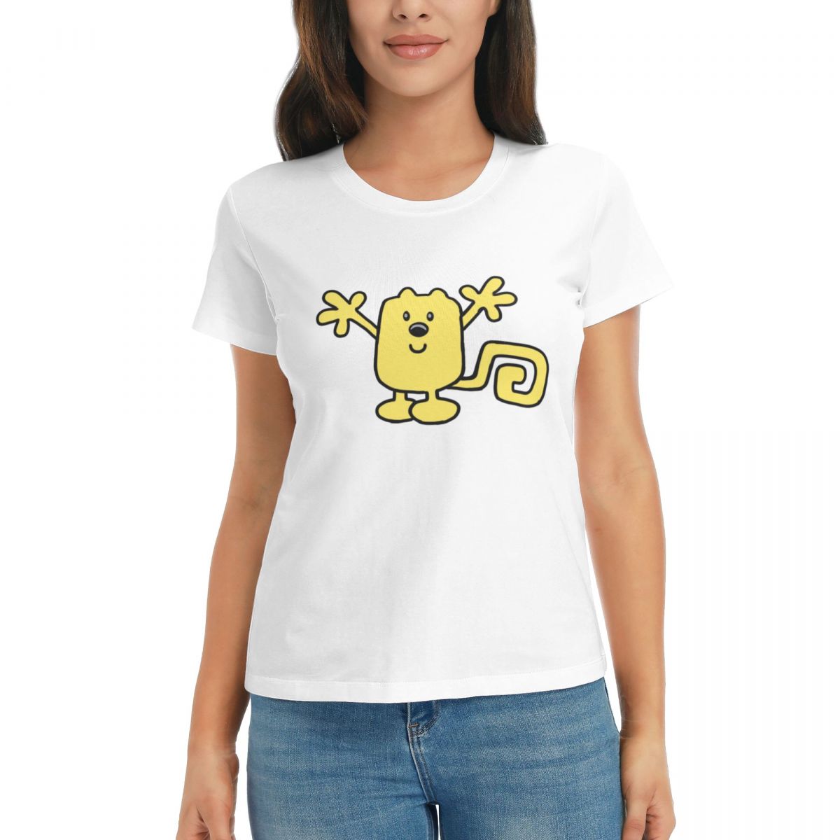 Women TShirt Wow Wow Wubbzy Summer Short Sleeve Tees Round Neck Cotton T Shirts Clothes Tops Streetwear S
