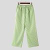 INCERUN Men Elastic Waist Pants Casual Home Wear Striped Print Long Trousers