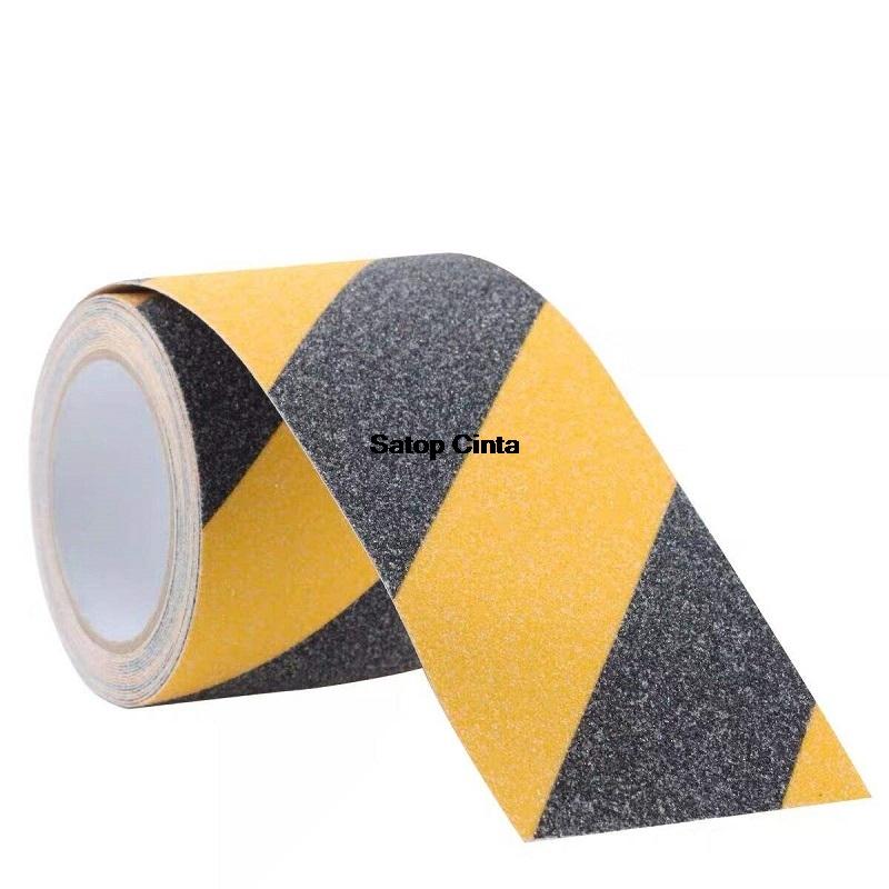 2.5cm/5cm/10cm*5m Twill Yellow-Black Heavy Duty Anti Slip Tape Adhesive Waterproof Safety Non Skid Non-Slip Strip For Stair Grip