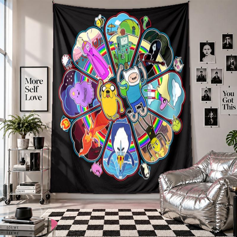 Wall TapestryAdventure Time Art Hanging Cloth Decorative Background Cover for Room Decoration
