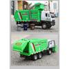 1/35 Urban Sanitation Vehicle Garbage Truck Model Metal Die Casting Engineering Vehicle Simulation Sound and Light Halloween Toy