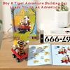 Calvined and Hobbes Building Blocks Set Classic Comic Boy and Tiger Model Toys Children Christmas Gifts