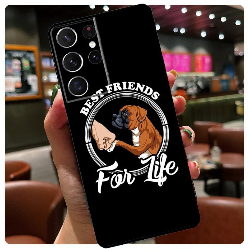 

Boxer Dog Case For Samsung Galaxy S23 S22 Ultra S9 S10 Note 10 Plus Note 20 S21 Ultra S20 FE Phone Coque Galaxy S21 FE