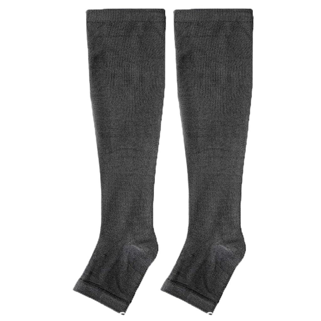 AQshop Light Compression Socks with Toeless Below the Graduated for Day and Night and Relaxing at Home Sizes Women's Open-Toe Knee-Length Design,