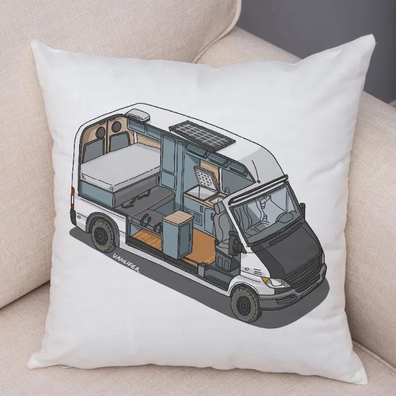 Cartoon Toy Car Decorative Pillowcase Car Ornaments Office Living Room Sofa Home Pillowcase