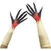 Horror Theme Nails Gloves Soft Design With Reinforced Scary Claws Practical Halloween Party Accessories For Cosplay