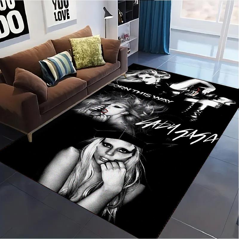 Gaga Poster Carpet Rug for Living Room Bedroom Home Sofa Decoration,Kids play Non-slip Floor Mat