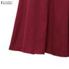 ZANZEA Elegantes Damen-Off-Shoulder-Ärmelloses Freizeit-Partykleid