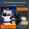 74-LED Outdoor Solar Sensor Light, Three-Head Rotatable, Waterproof for Wall, Road, Courtyard, Street Lighting