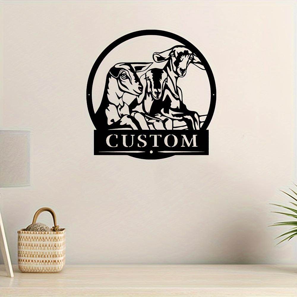 Metal Goat Wall Decor Handmade Outdoor Indoor Animal Art