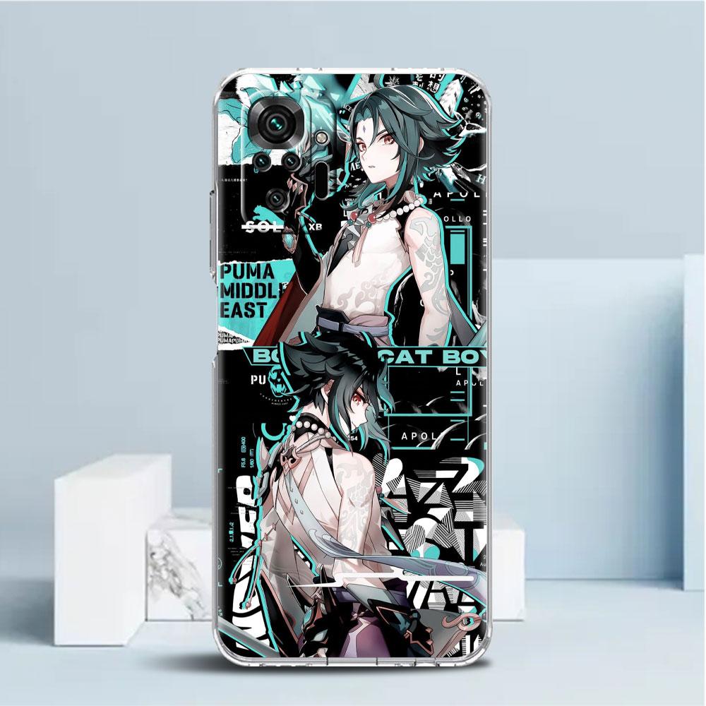 ShockProof Phone Case for Redmi Note 11 11E 10 9 8 Pro 11S 9S 10S K40 9A 9C 8T 7 10C 9t 9s Soft Cover Genshin Impact Beelzebul