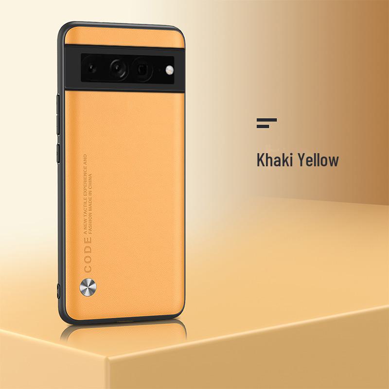 Kreativní kožený obal na telefon pro Google Pixel 7 Pro & 6A; Jednobarevné, Jednoduchý design, Ochranný kryt