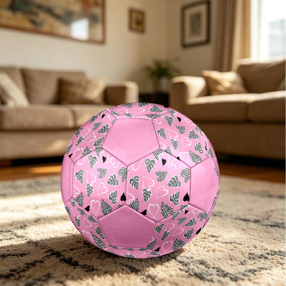 1 pezzo Cuore Rosa Leopardo Sport all'Aperto Calcio, Taglia 5, Sensazione Confortevole e Durevole, Regalo yy26060459