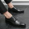 Foreign trade men's shoes 2025 spring and autumn new British style dress business leather shoes men's fashion pointed small leather shoes