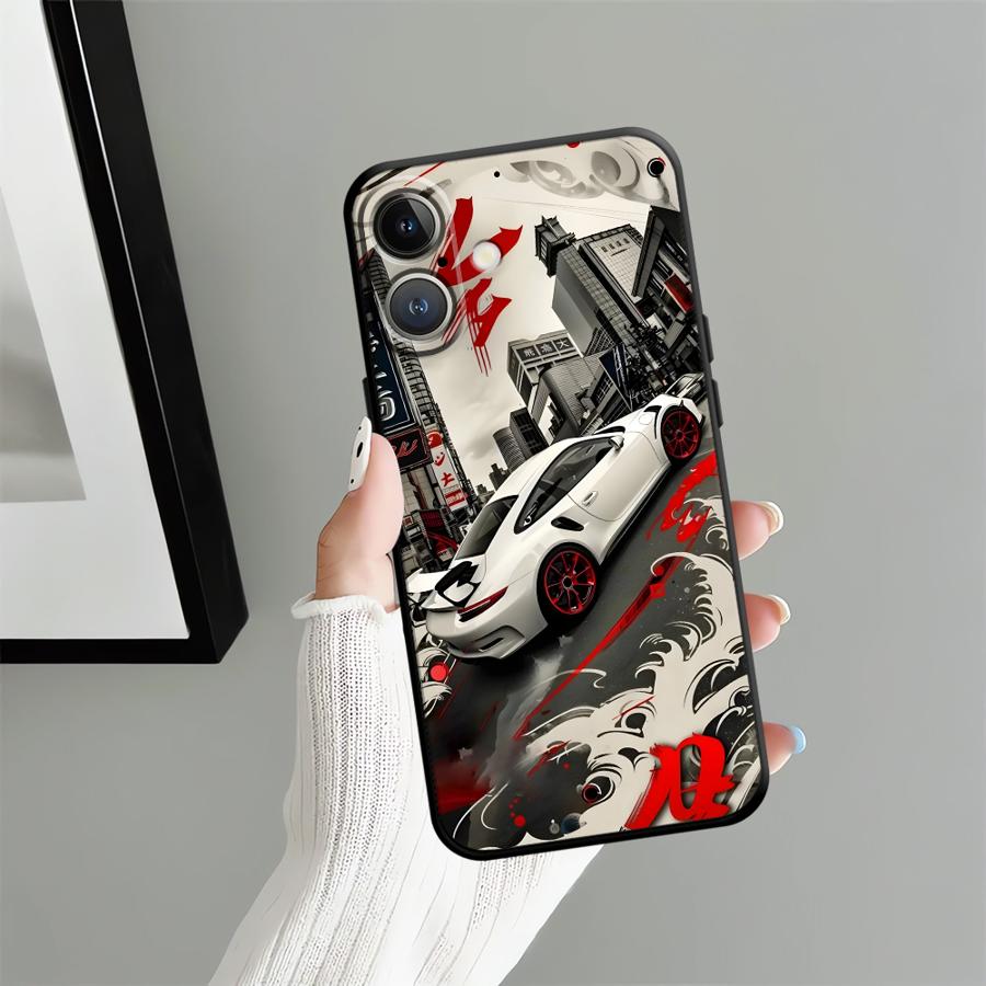 Чехол для Apple iPhone 17 Pro Max 16 12 14 11 13 Air XR XS MAX 15 Pro 7 8 Funda Чехол для телефона Мультяшный Ретро Автомобиль iPhone 8 Plus