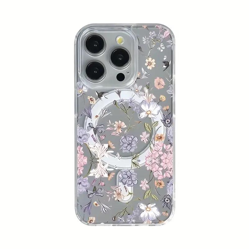 

Colorful Flower Cases for Apple: Compatible with iPhone 17 Pro, 16 Plus Magnetic, 15 Transparent, 14 Pro Hard Case, 13, and 12. Apple 11