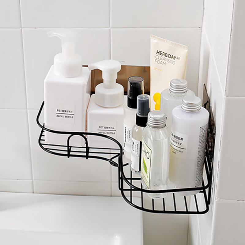 Punch-Free Bathroom Corner Shelf
