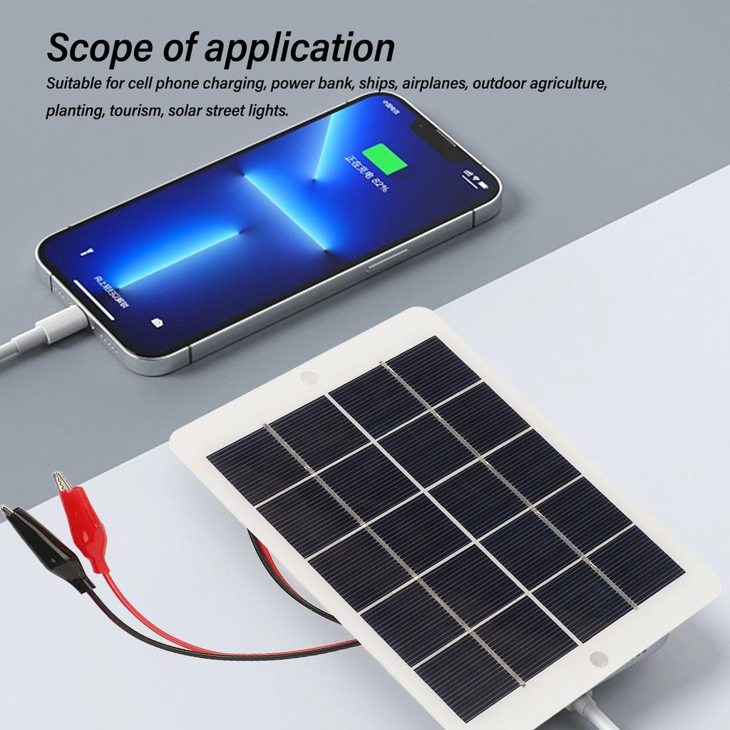 3W 5V Solar Panel High Conversion Rate Portable Durable DIY Small Solar Panel for Mobile Phones Power Banks Outdoor Activities