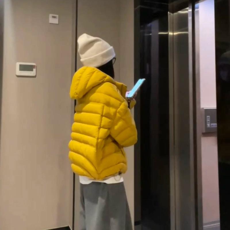 Rib cotton-padded clothes women's short hooded new small loose warm cotton-padded clothes turtle back winter cotton-padded jacket