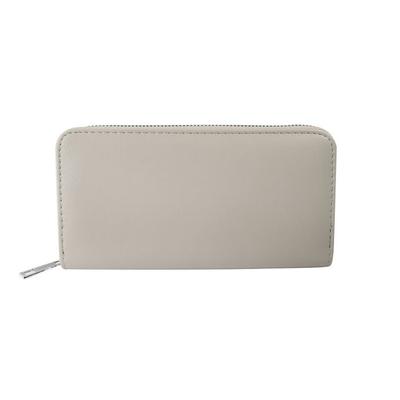 Portefeuille pour femme en synthétique gris format horizontal élégant