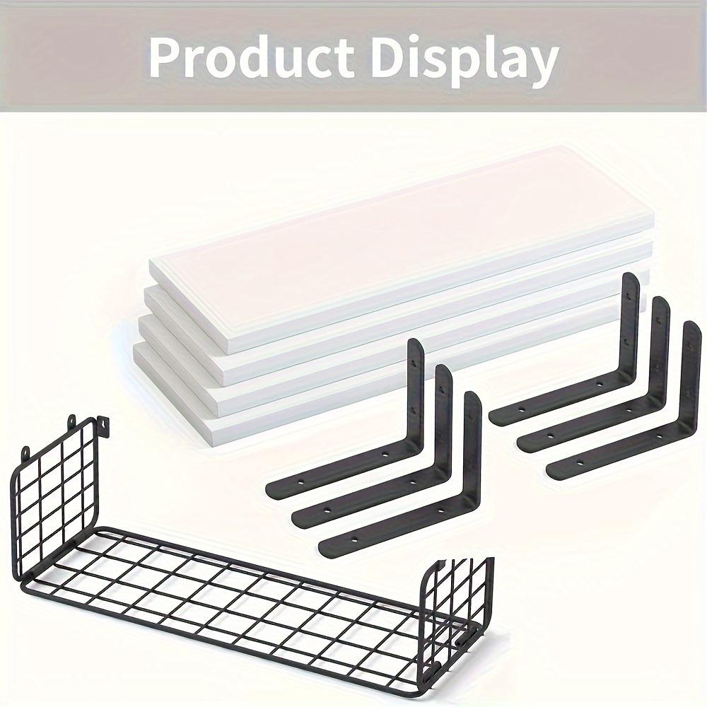 4pcs Wall Mounted Floating Shelf, Multi-Layer Organiser, Bathroom Iron Storage Rack Multifunctional Wall Decoration and Storage