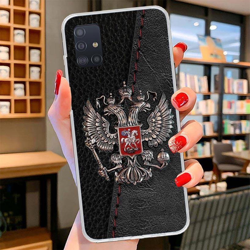 Russia Russian Flags Emblem Cover Phone Case For Samsung Galaxy A12 A22 A32 A52 A72 A02S Phone Case Note 20 Ultra 10 S10 Plus A5