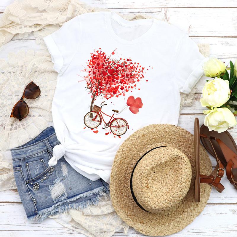 Fashion Women T-Shirts Graphic Baseball Basketball Heartbeat Tops Femme Tshirt Harajuku Summer O-Neck Casual Tee Ladies Clothing