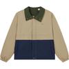 Levis Simple Comfortable Versatile Color-Block Casual Loose Long Sleeve Jacket Men Jacket Blue-Brown Green 001HW-0000