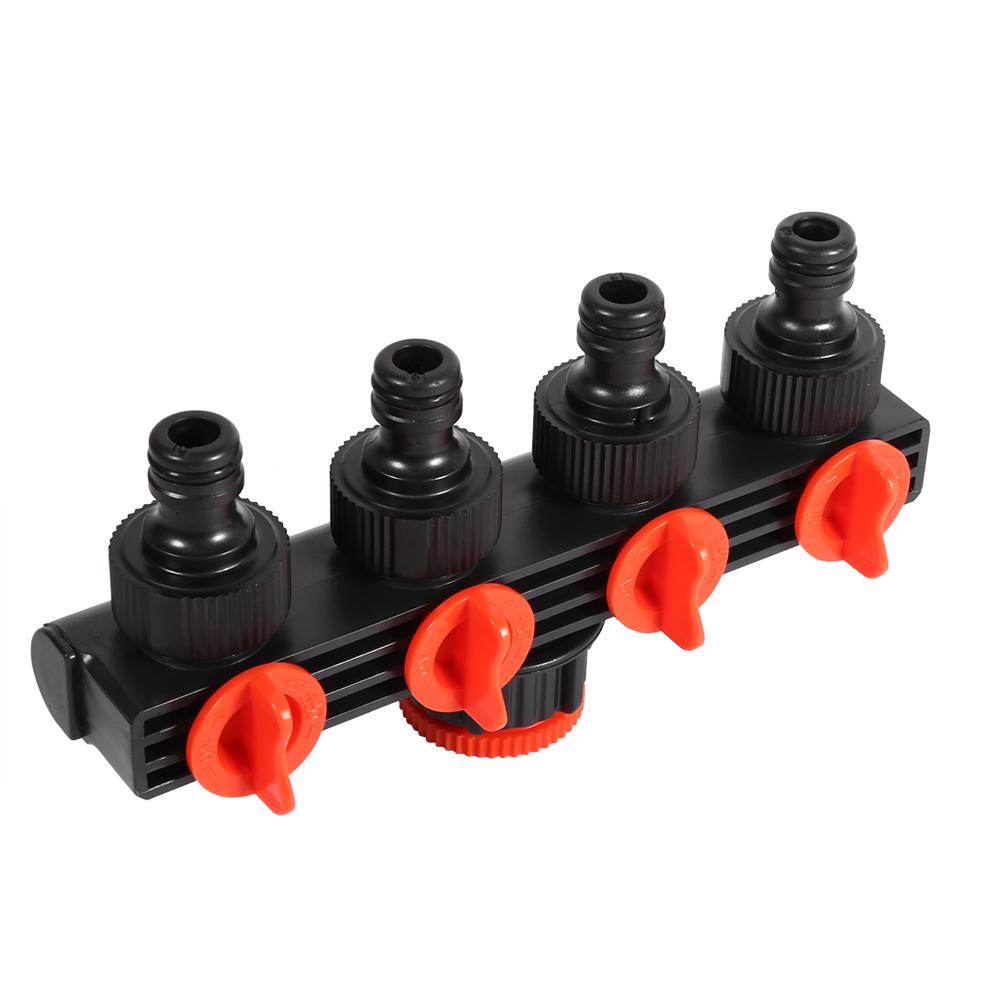 Hose Pipe Splitter Plastic Drip Irrigation Watering Agricultural 4 Way Tap Connectors Garden