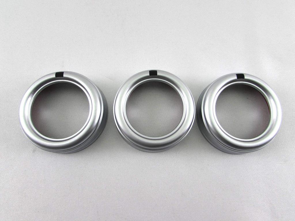 BRIGHTZ Air Conditioning Satin for Toyota Vitz and 135 Fits and P135 Rings, 3-Piece Set, Silver, 130, 131, (INT-ETC-215-3PC) - KSP130, NCP131, NSP130,