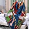 Multifunctional Jacquard Tapestry Blanket: Moisture-Proof Picnic Mat & Sofa Throw