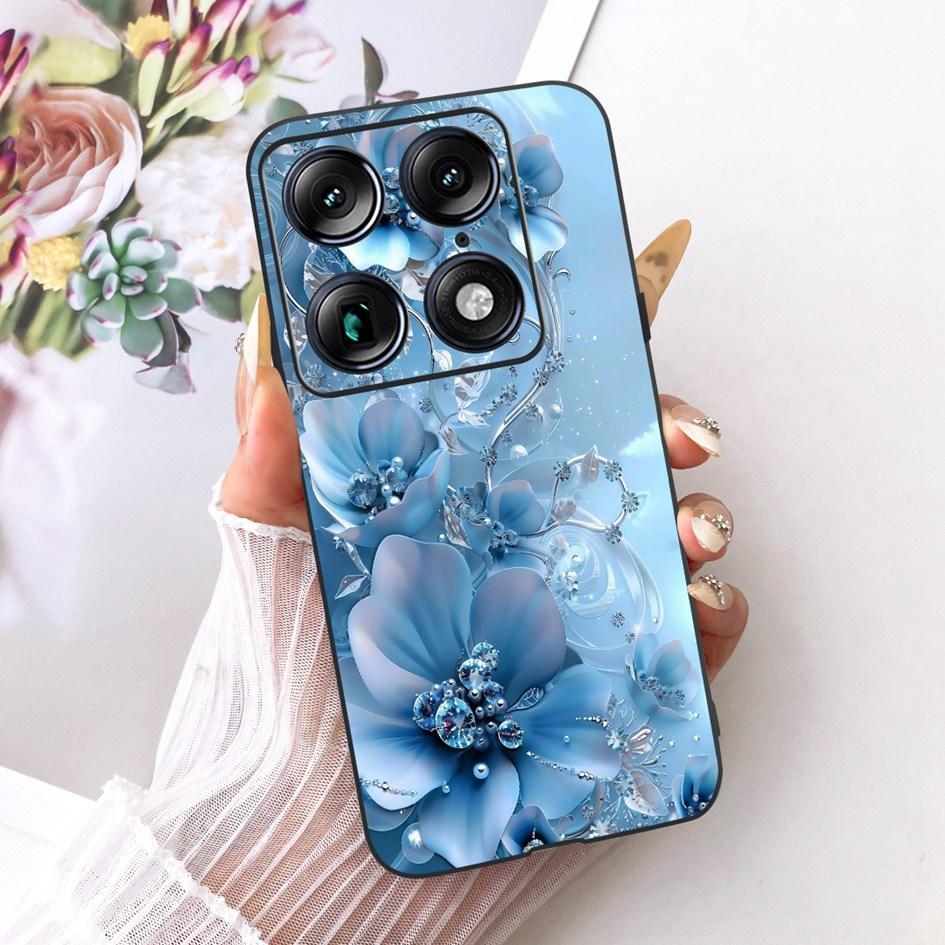For Motorola Signature 2026 Case Popular Flower Marble Painted Cover Soft Silicone Black Phone Shell For Moto X70 Air Pro Fundas